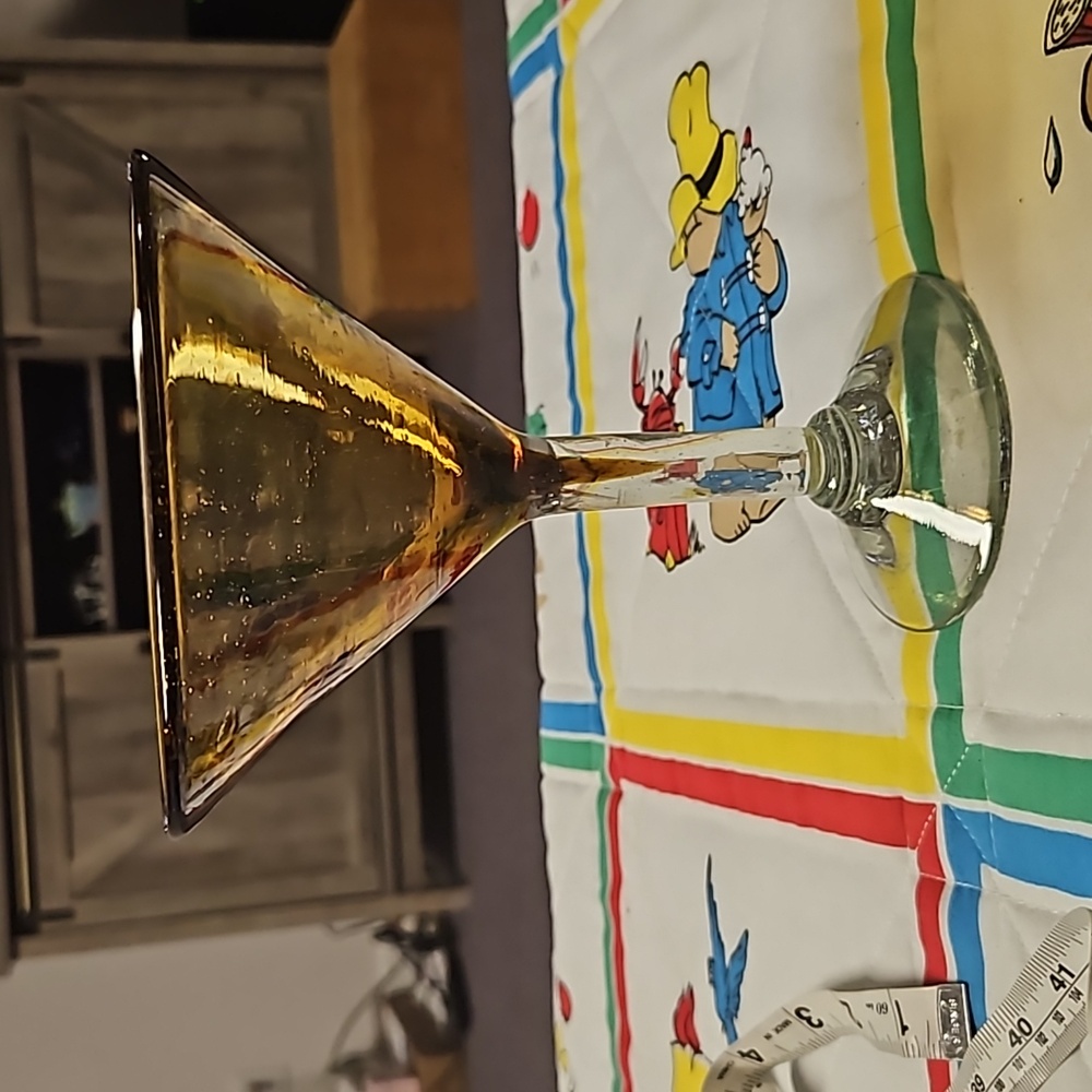 2 blown glass Margherita glasses - Picture 3 of 5